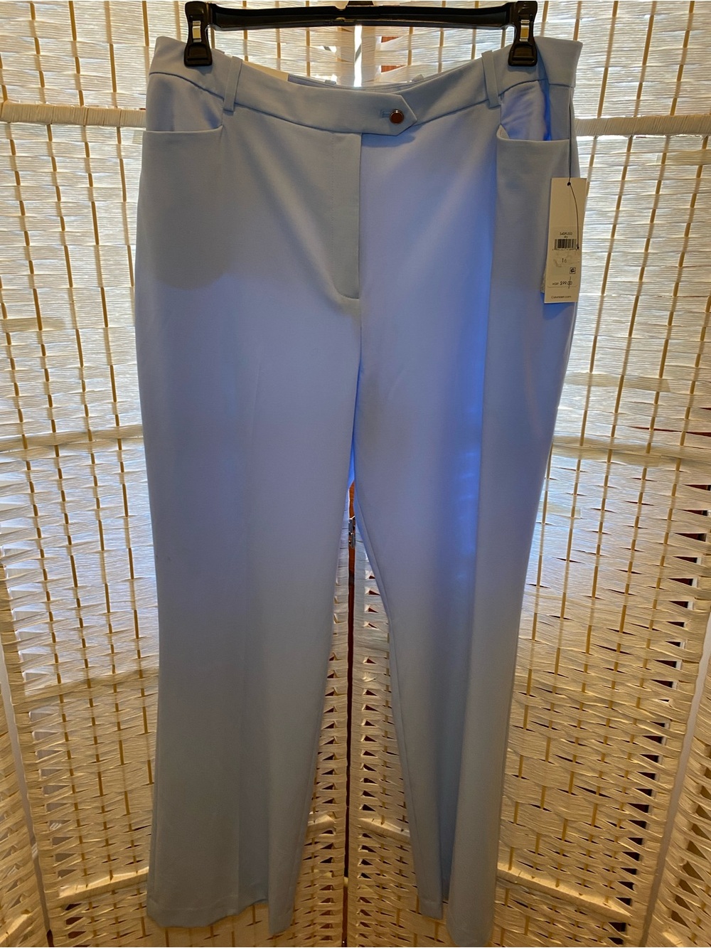 Calvin Klein Pale Blue wide leg baggy Dress Trousers